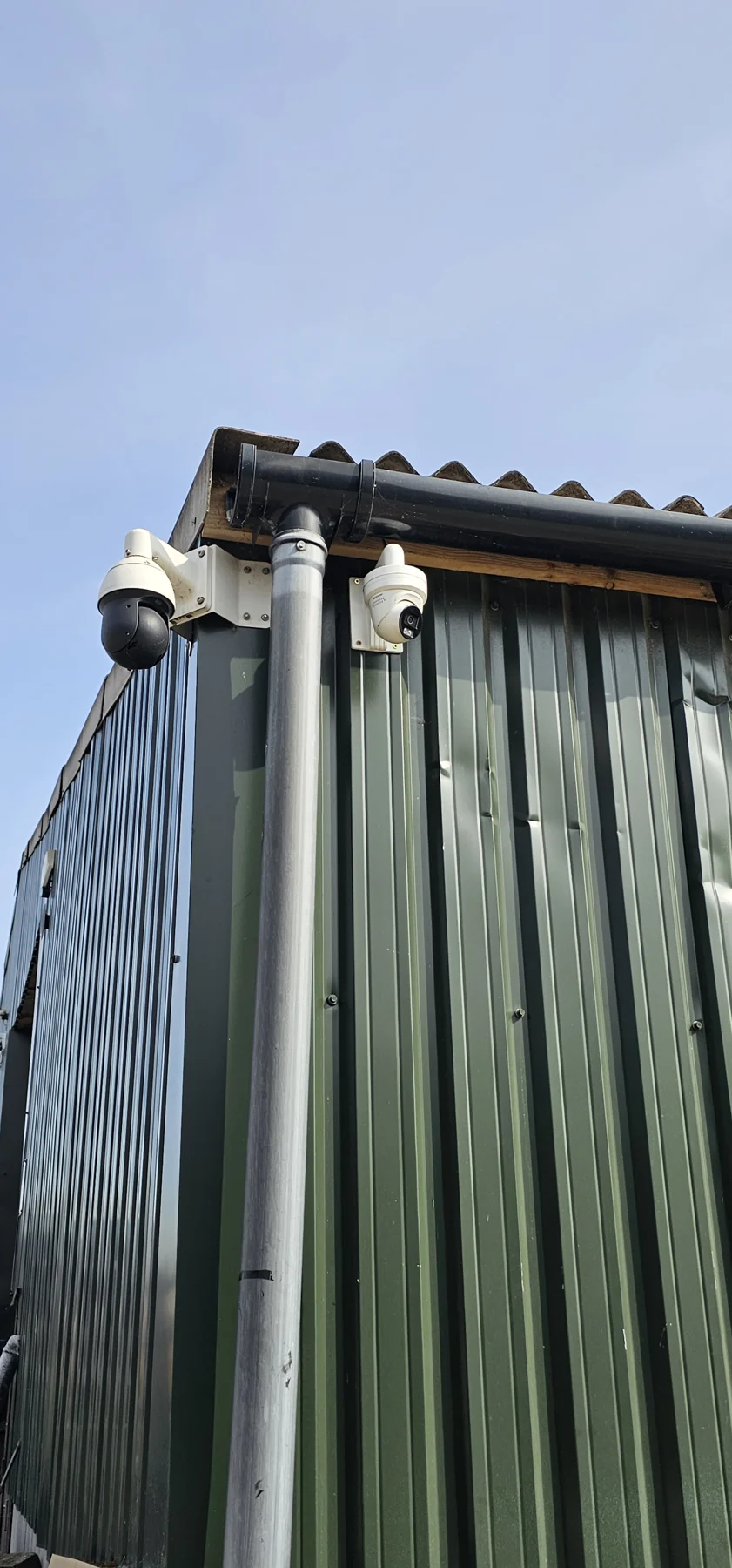 Exterior camera installation at JC Fabrications